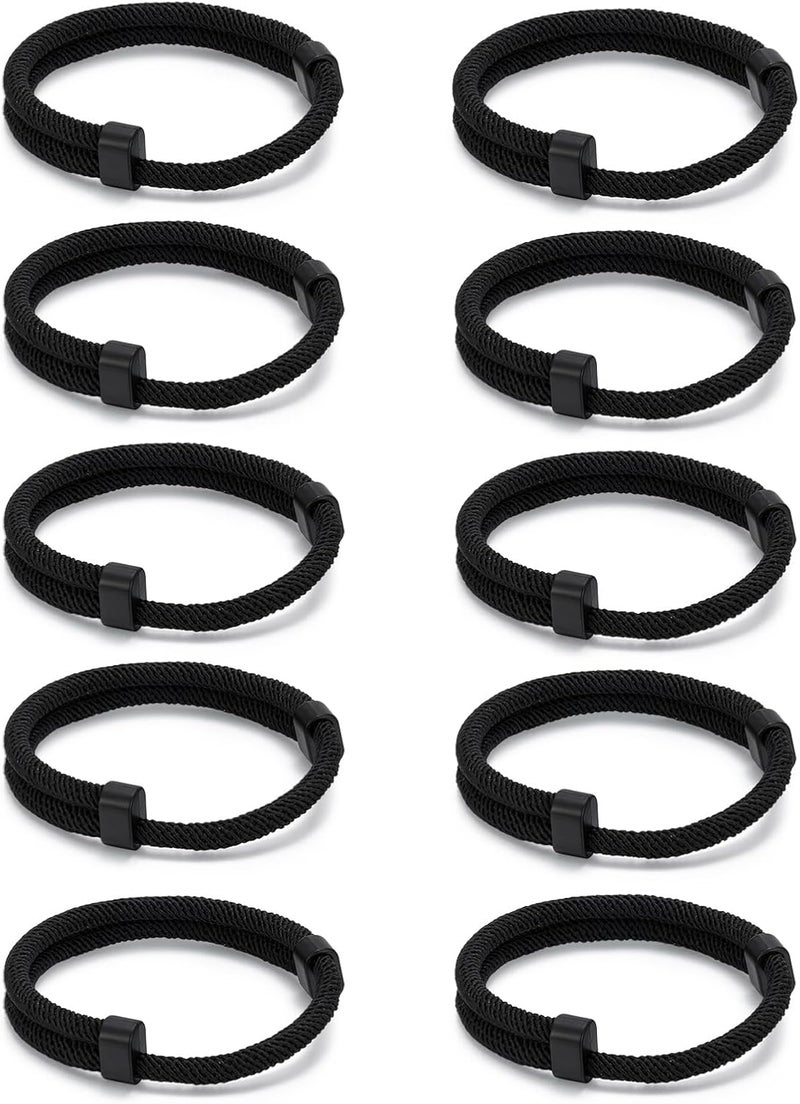 TempBeau Store Nautical Braided Rope Bracelets Set - 6 Pcs Adjustable Braided Cord Bracelet, Handmade Navy Marine String Bracelet with Metal Knot, Men Women Braided Bracelets Gifts - Image 1